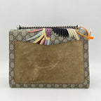 GUCCI GG Supreme Monogram Embroidered Medium Dionysus Shoulder Bag Taupe 2504211103
