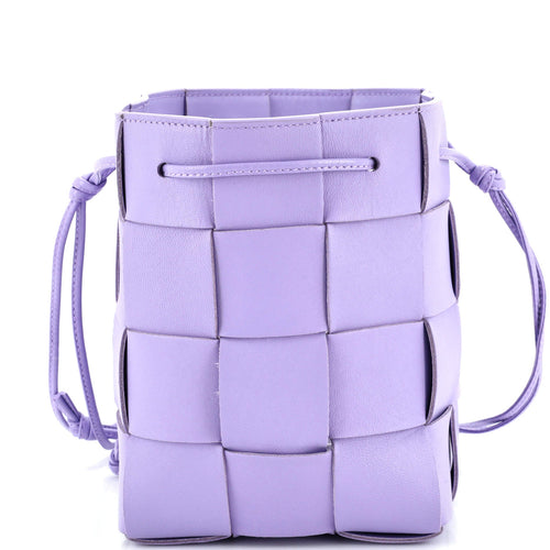 Bottega Veneta Cassette Bucket Bag Maxi Intrecciato Leather Small