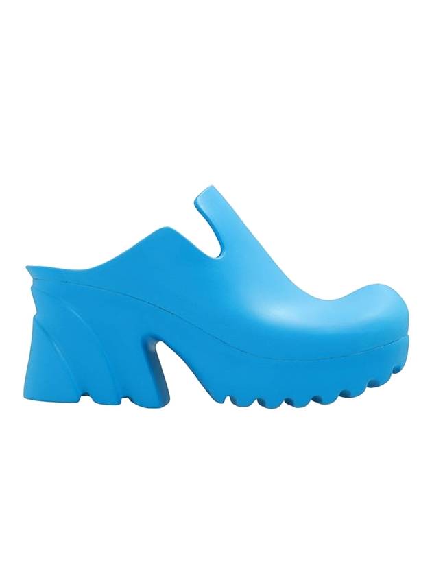 Bottega Veneta Rubber Flash Platform Sandal Heels Blue