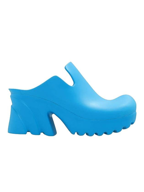 Bottega Veneta Rubber Flash Platform Sandal Heels Blue