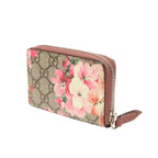 GUCCI GG Supreme Monogram Blooms Zip Around Card Case Wallet Beige Multicolor Dry Rose ITK9AH4VCJAQ