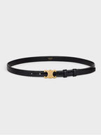 CELINE Small Lizard Triomphe Belt Black