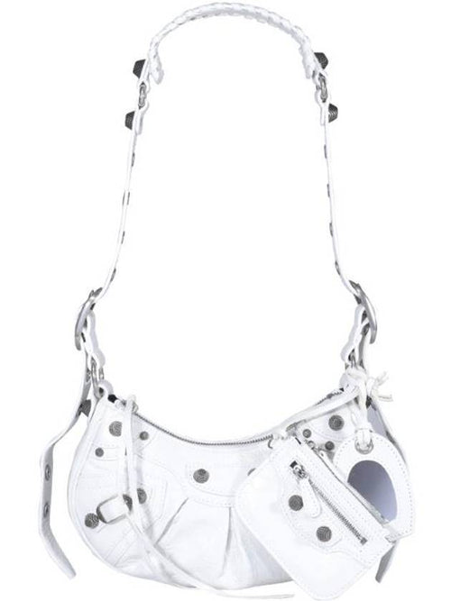 Balenciaga Le Cagole XS Lambskin Shoulder Bag White