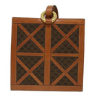CELINE Macadam Canvas Shoulder Bag PVC Leather Brown  43112