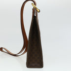 CELINE Macadam Canvas Shoulder Bag PVC Leather Brown  43112
