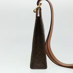 CELINE Macadam Canvas Shoulder Bag PVC Leather Brown  43112