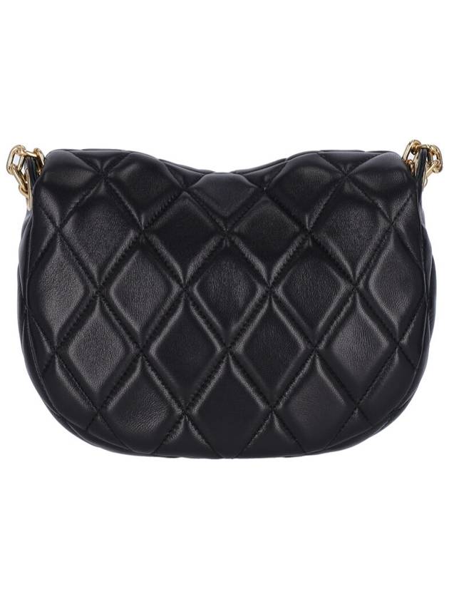 Burberry Rocking Horse Quilted Cross Bag Gold Black