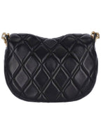 Burberry Rocking Horse Quilted Cross Bag Gold Black