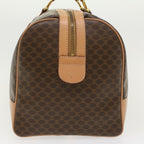 CELINE Macadam Canvas Boston Bag PVC Leather Brown  43232