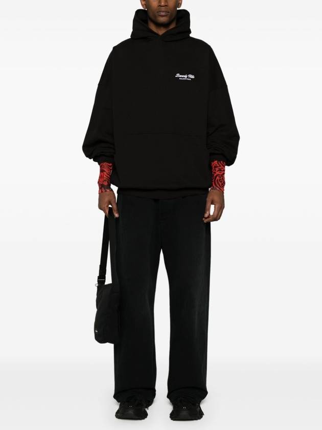Balenciaga Beverly Hills Embroidered Hoodie Black