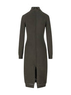 Fendi Cashmere Midi Dress Dark Green