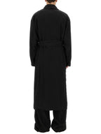 Balenciaga Belted Maxi Trench Coat Black
