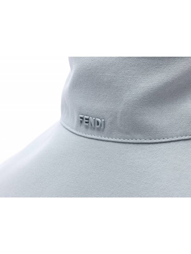 Fendi Logo Plaque Cloche Bucket Hat Light Blue