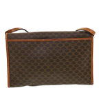 CELINE Macadam Canvas Shoulder Bag PVC Leather Brown  43566