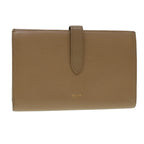 CELINE Long Wallet Leather Beige  43575