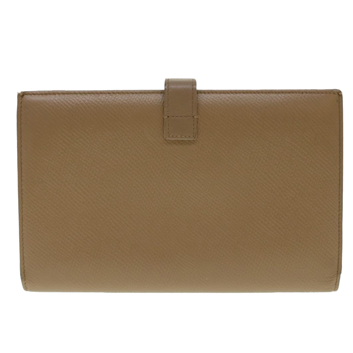 CELINE Long Wallet Leather Beige  43575