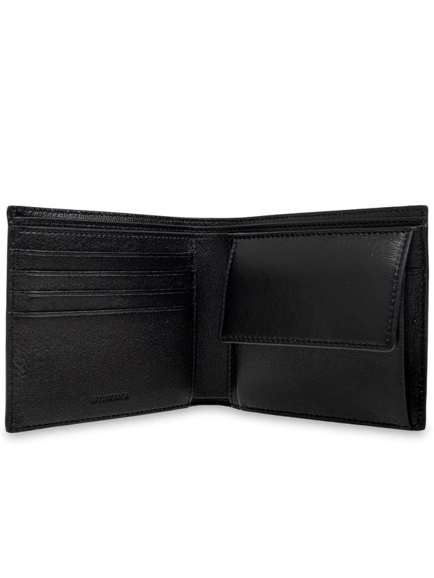 Balenciaga Wave Logo Half Wallet Black