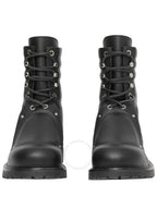 Burberry Burberry Lace Guard Detail Leather Ankle Boots, Brand Size 44 (US Size 11)