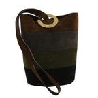 CELINE Shoulder Bag Suede Brown  43709