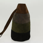 CELINE Shoulder Bag Suede Brown  43709
