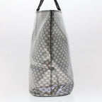 CELINE Macadam Canvas Hand Bag Enamel Silver  43874