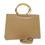 CELINE Hand Bag Leather 2way Beige  43929