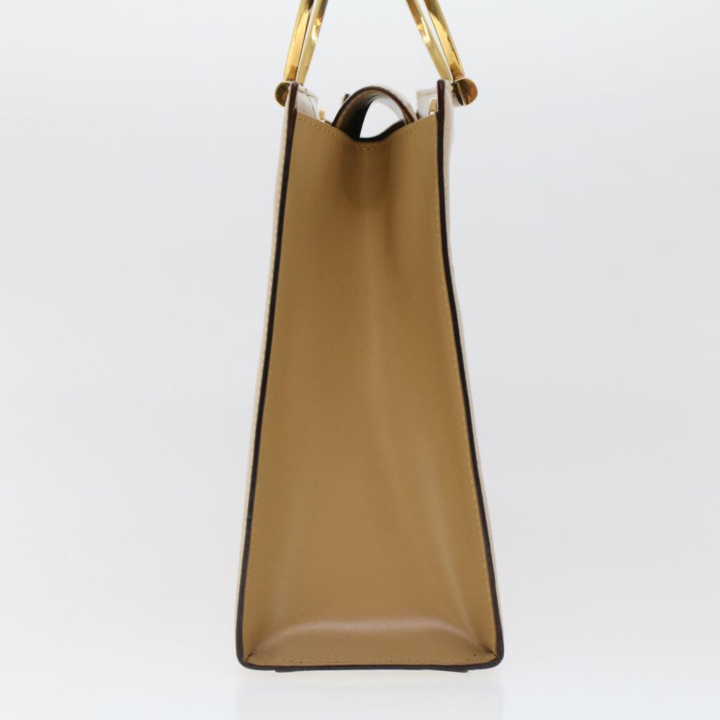 CELINE Hand Bag Leather 2way Beige  43929