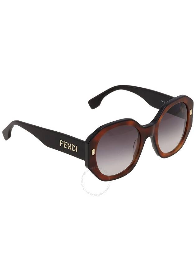Fendi Fendi Gradient Smoke Geometric Ladies Sunglasses FE40045I 53B 54