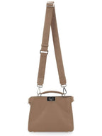 Fendi Peekaboo Nylon Shoulder Bag Beige