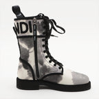 Fendi Linen Boots 36  White Box Bottle Bottle Bottle Bottle Bottle Bottle Bottle