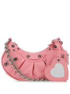 Balenciaga Women's Le Cagol XS Chain Shoulder Bag Pink