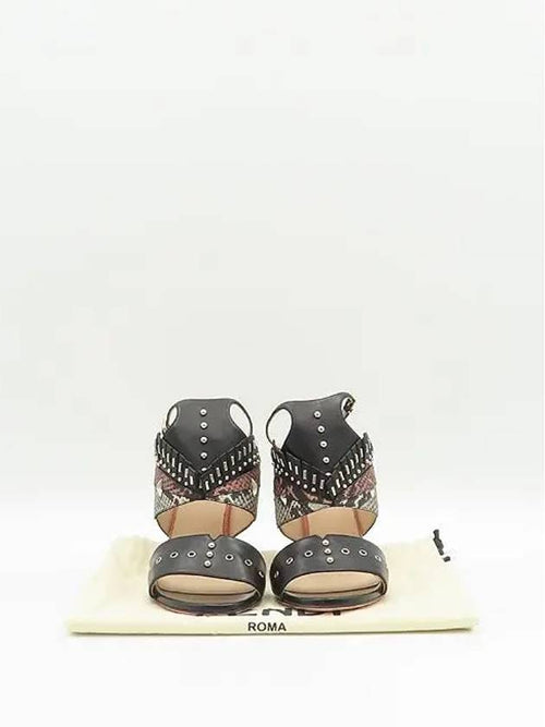 Fendi Smith Market used luxury goods black sandals women s shoes