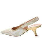 Dior J'Adior Canvas & Leather Slingback Pump
