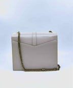 YVES SAINT LAURENT Beige Leather Solid Handbag