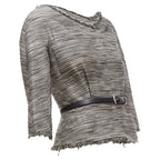 Christian Dior Applique Cotton Leather Belt Cropped Bar Jacket