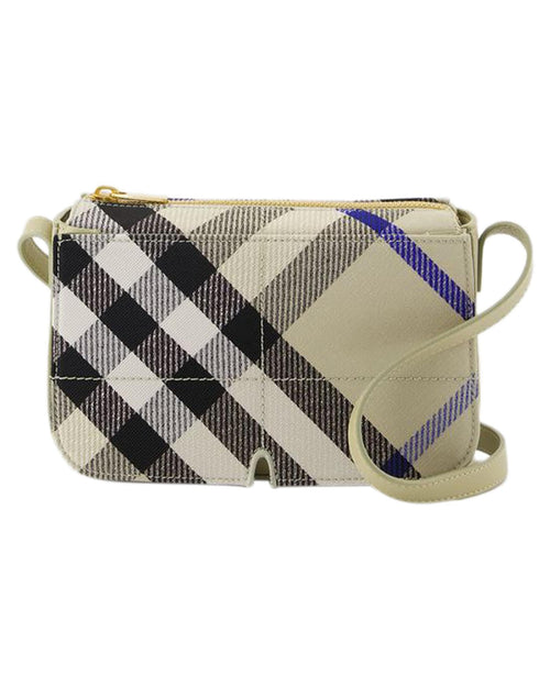 Burberry Plaid Crossbody Bag Women White | White Messenger Bags