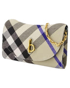 Burberry Plaid Chain Wallet Crossbody Women White | White Handbags