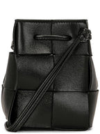 Bottega Veneta Intrecciato Cassette Small Bucket Bag Black