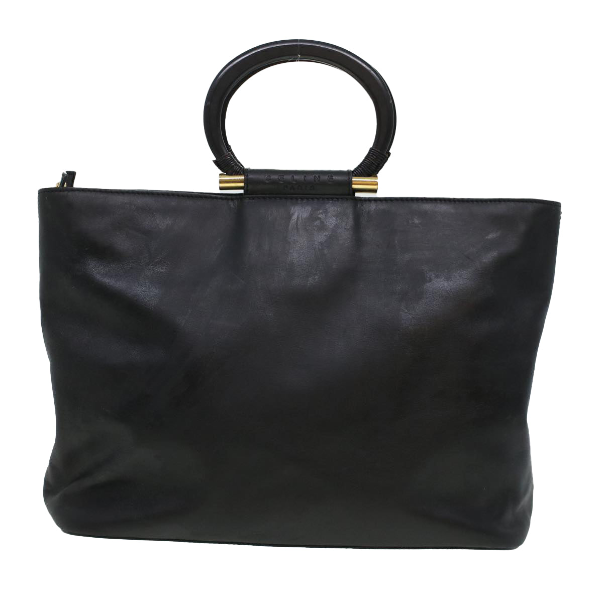 CELINE Tote Bag Leather 2way Black  44998