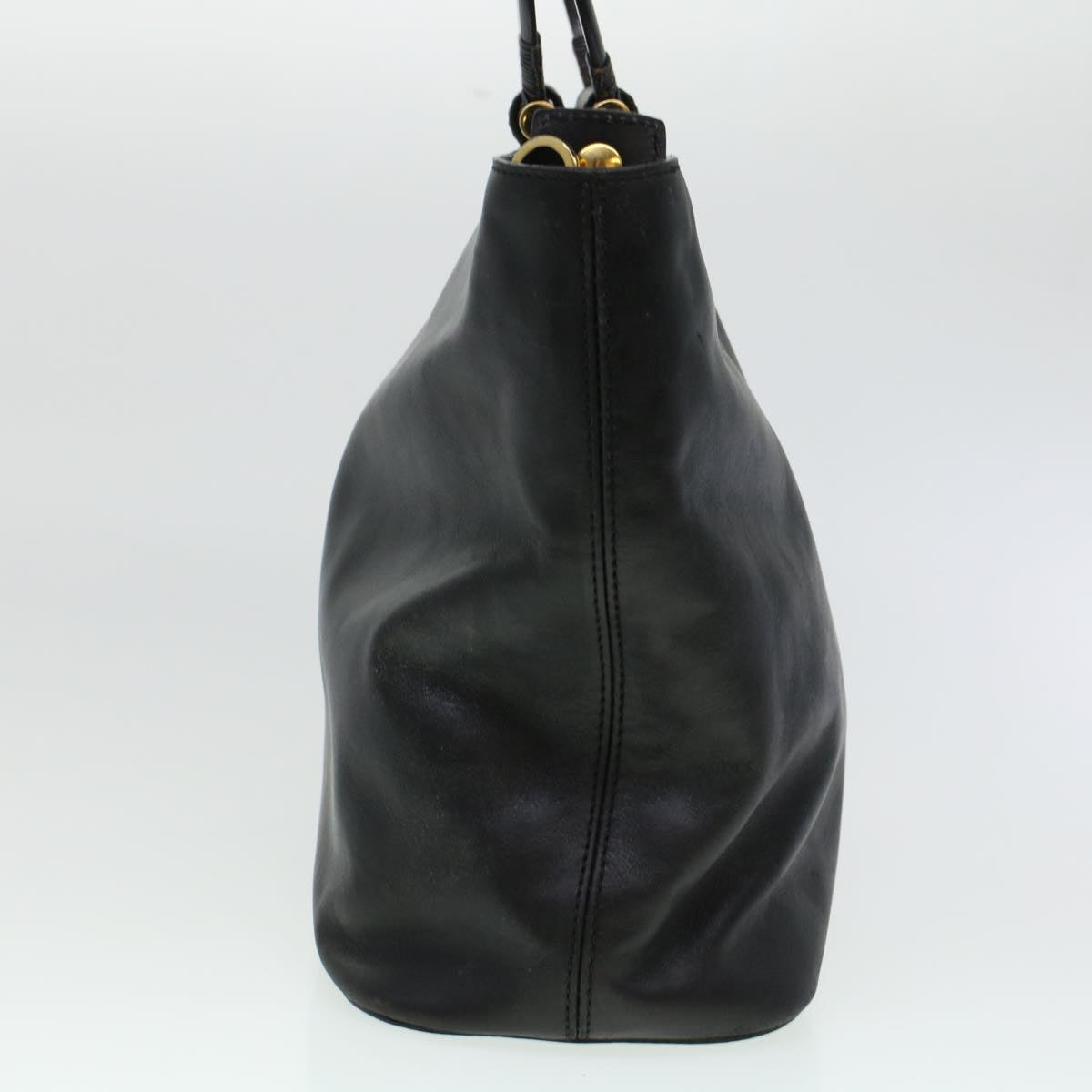 CELINE Tote Bag Leather 2way Black  44998