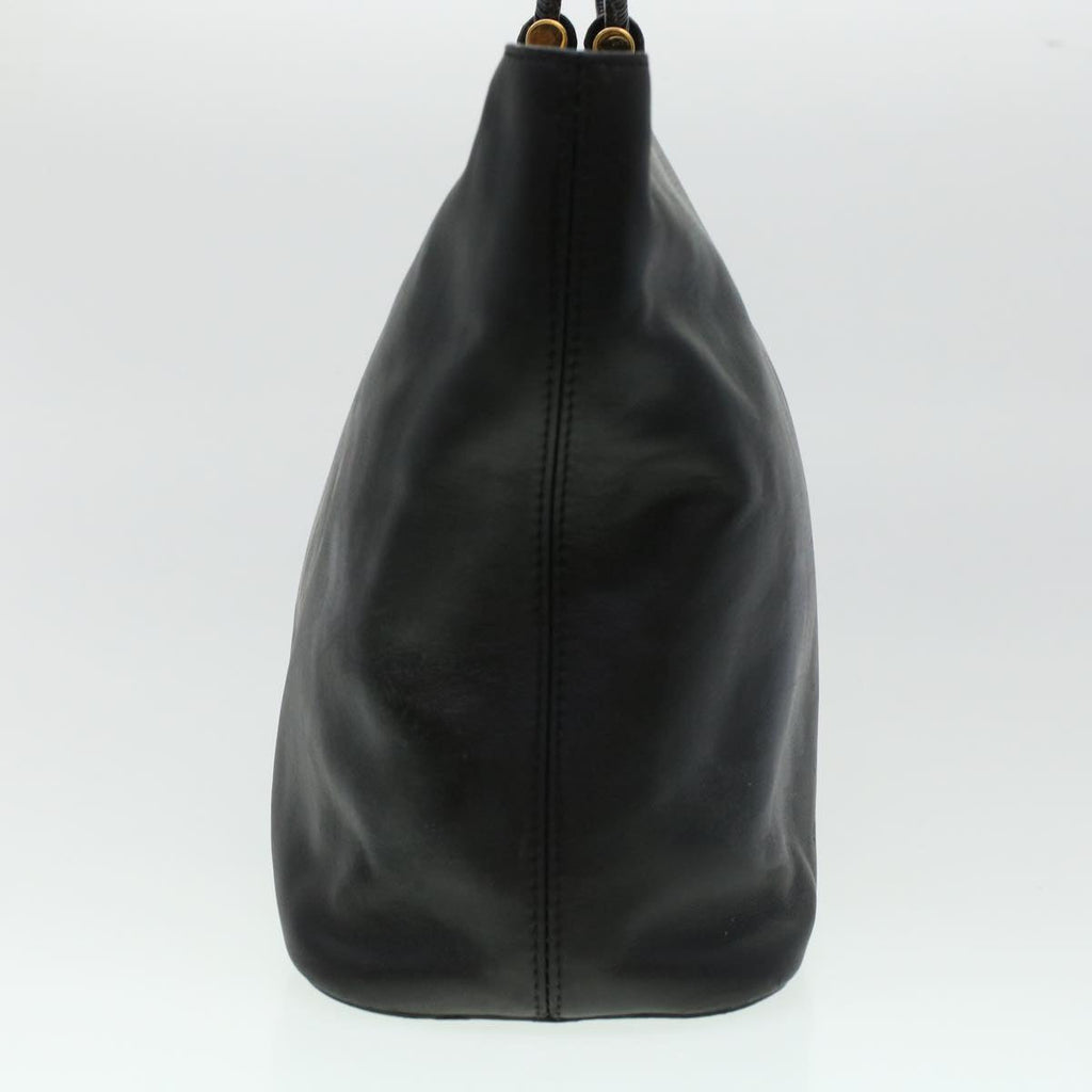 CELINE Tote Bag Leather 2way Black  44998