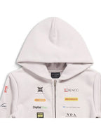 Balenciaga Business English Zip-Up Hoodie Offwhite