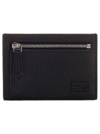 Fendi FF Baguette Zipper Card Wallet Black