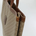 CELINE Macadam Canvas Shoulder Bag PVC Leather Beige  45023