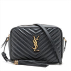 Saint Laurent Lounge Camera Leather Shoulder Bag Black 612544