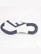 Fendi Flow FF Jacquard Leather Running Low Top Sneakers Blue