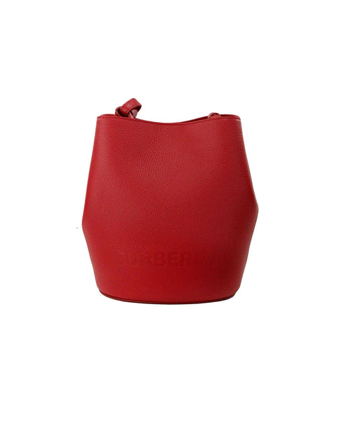 Burberry  Small Lola Leather Bucket Bag Red