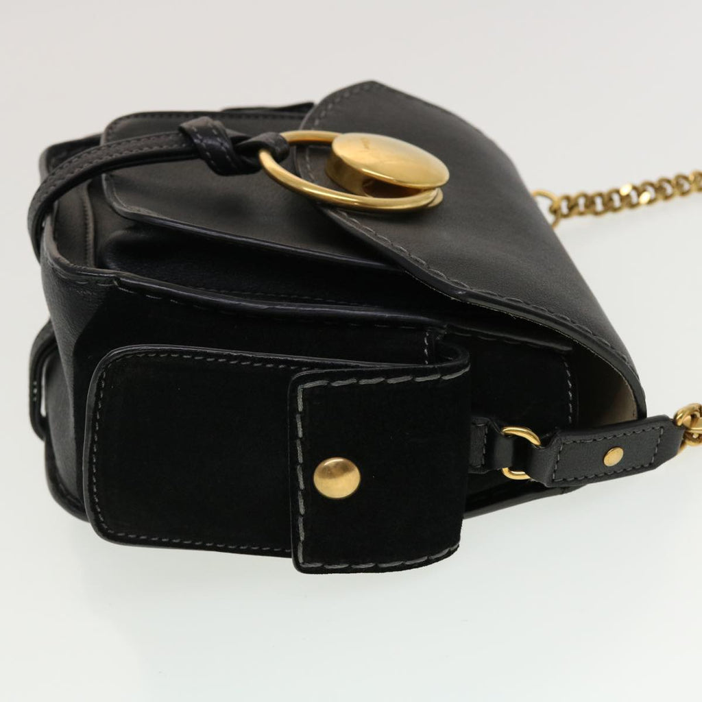 Chloe Shoulder Bag Leather Black 45304
