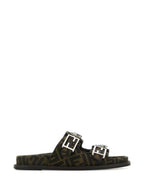 Fendi Feel Logo Slippers Black