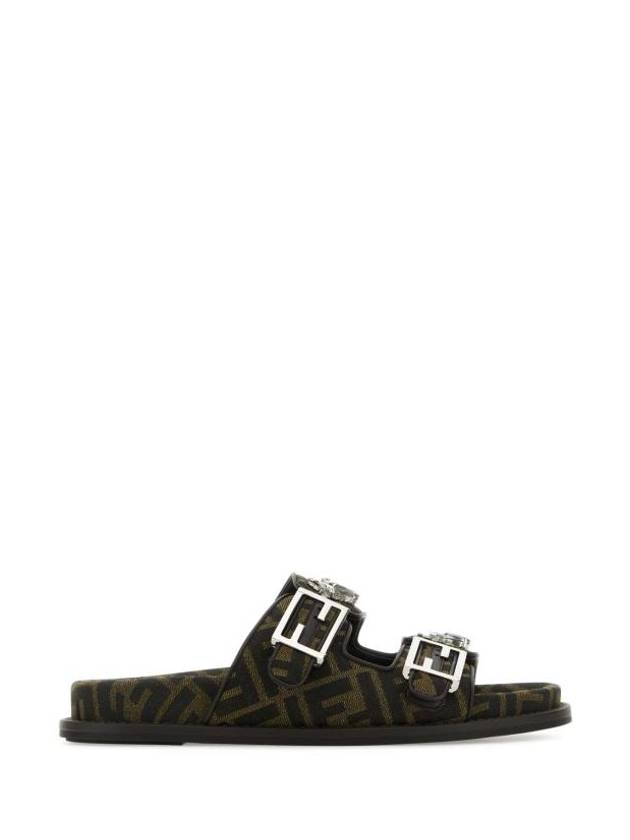 Fendi Feel Logo Slippers Black